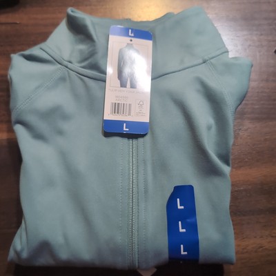 Jockey Ladie s Yoga Jacket Arctic Tulip Hem Pockets Thumbhole Cuffs Green Large