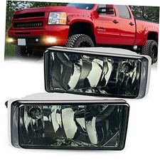 Fog Lights Assembly for 2007-2014 Chevy Silverado, 2007-2011 Avalanche, Smoke