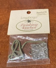 Longaberger Homestead Danforth Fine Pewter Leaf Basket Tie On Heritage Days 2004