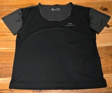 Womens Under Armour Rush Short Sleeve Loose Fit  T-Shirt Size M Black