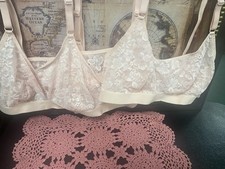 9 Auden Bralette Sz Medium Lightly Lined Pink Lace Mesh Wireless Bra LIQUIDATION