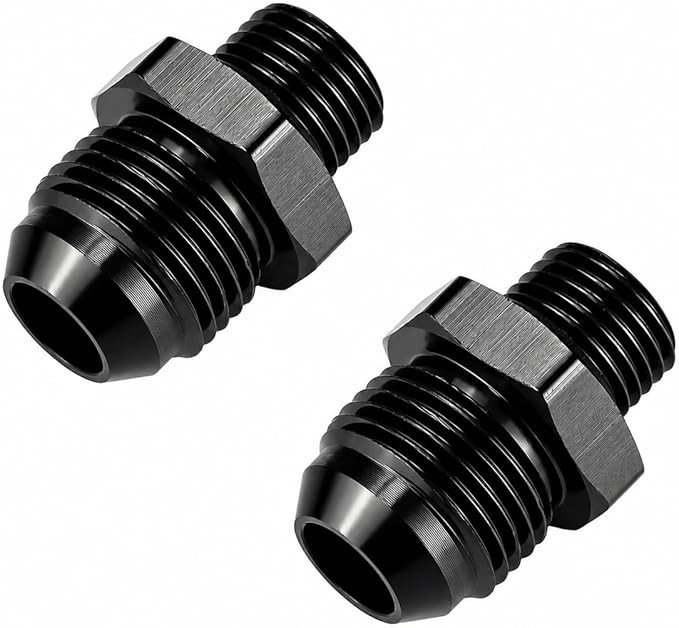 8AN to 6AN Fitting Reducer - ORB Straight Male Adapter 2 pcs