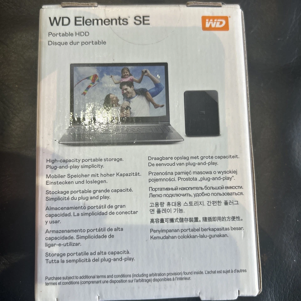 WD Western Digital Elements SE 2TB Portable HDD Black Brand New Still Sealed - Image 2 of 2