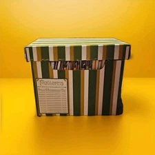 Vintage MCM Sewing Pattern Storage Box Cardboard With Misses SIZE 12 Patterns