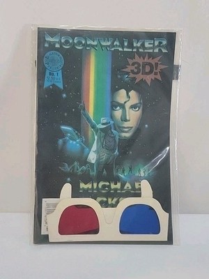1989 Michael Jackson MOONWALKER Comic 3-D #1 Sealed Great Condition