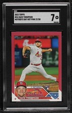 2023 Topps Series 1 Mother's Day Hot Pink 27/50 Zack Thompson #34 SGC 7 0f59