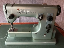Vintage Husqvarna Viking Automatic Sewing Machine w/ Foot Pedal & Case – Works