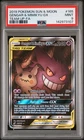 2019 POKEMON SUN & MOON TEAM UP #165 FULL ART/GENGAR & MIMIKYU GX PSA 9