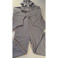 Old Navy Unisex Gray Fleece Bat Costume Hooded Wings Winter Warm One Piece Small