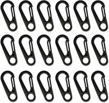 18PCS Mini Carabiner Clips Tiny Spring Snap Hook Keychains, Multi-Purpose Alloy