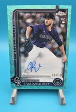 2025 Topps Chrome Update Carson Palmquist Auto Aqua Wave /199 - Rockies