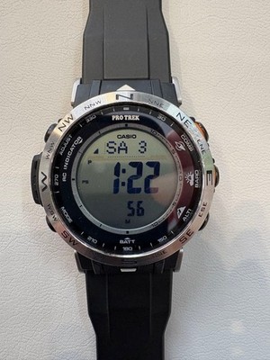 Casio Pro Trek PRW-30-1AJF Tough Solar Digital Watch Men Black Climber Line Used