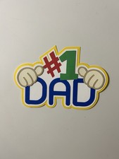 1 Dad Handmade Scrapbook Title Die Cut Paper Pieced Die Cut