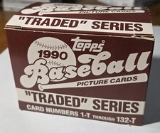  1990 Topps Traded Series Baseball Cards Complete Set # 1-T thru 132T. Near mint
