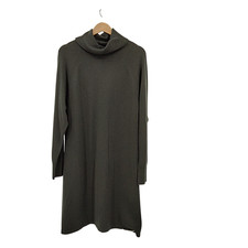 Quince Women Mongolian Cashmere Turtleneck Sweater Dress Moss Basic Sleeved XL