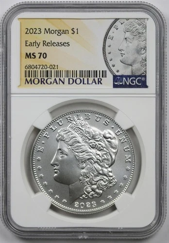 2023 $1 Morgan Silver Dollar NGC MS 70 Early Releases Morgan Label