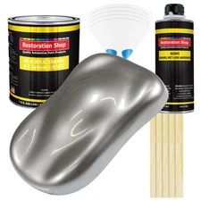 Restoration Shop Titanium Gray Metallic Acrylic Enamel Gallon Kit, Auto Paint