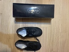 Revolution Dancewear Premium Split Sole Jazz Shoe 421 Black Size 4.0 CHILD