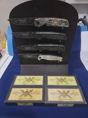 American Mint My Country My Rights Pocket Knife Collection with stand  2nd Amen