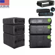 New Waterproofing 2Door W/ Microphone Compartments Rack Mount PC Amp Flight Case