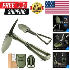 Military-Grade Foldable Shovel with Nylon Case - Ideal for Camping & Emergencies