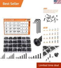 Precision 1280-Piece Alloy Steel Fastener Assortment - M2 to M5 Socket Screws