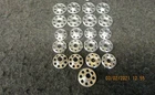 Kawasaki KX125 1997 DOCWOB  silver alloy complete top hat spacers + washer kit