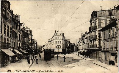 Old postcard Fontainebleau - Place de l'Etape (436266)