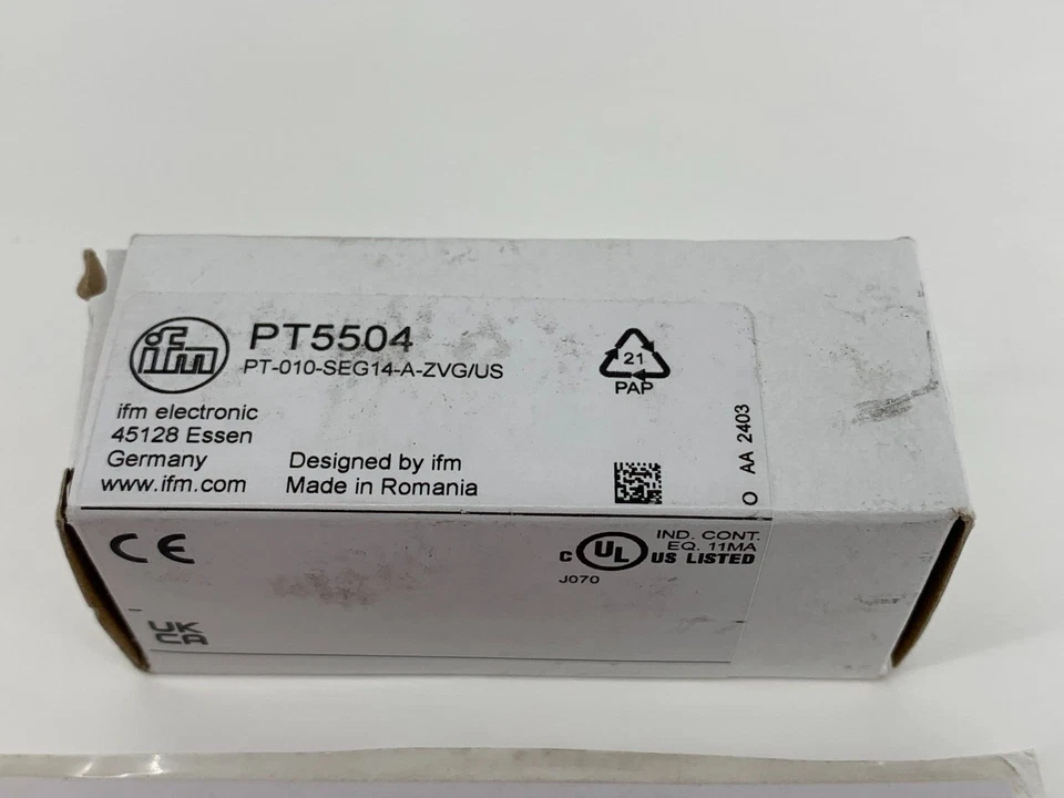Brand NEW IFM Efector PT5504 OEM Pressure Sensor Switch PT-010-SEG14-A-ZVG/US - Image 2 of 4