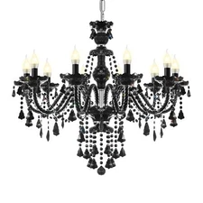 Ridgeyard 10 Lights Crystal Chandelier Candle Style Ceiling Lighting Pendant Lux