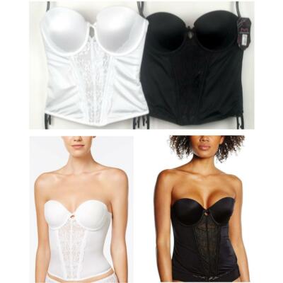 Maidenform Floral Lace Push Up Bustier Longline Bra Choose Size Color New MFB100