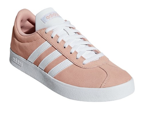 Adidas Mujer Zapatos 3 Rayas Moda VL Court 2.0 Informal Zapatillas Rosa  Trainers | eBay