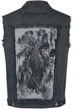 Metallica Vest Jacket Thrash Metal Band Sleeveless Denim Men's Black Jean Jacket