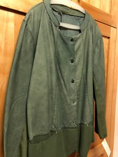 Transit Par-such, Women's, Green, Lamb Suede/linen Jacket, Eu 3/us M. New