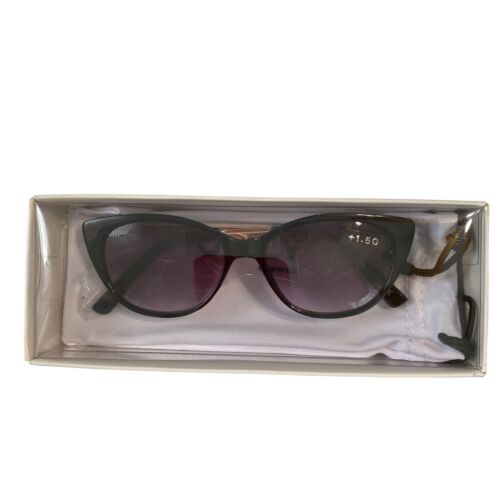 ONLY Eyewear THE DESIGNER Premium Bifocal Reading Sunglasses CAT EYE +1.50 NEW - Picture 2 of 13