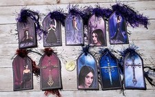 10-Halloween-Gothic-Wicca-Goth-Junk Journal-Scrapbook-Linen Cardstock-Hang-Tags