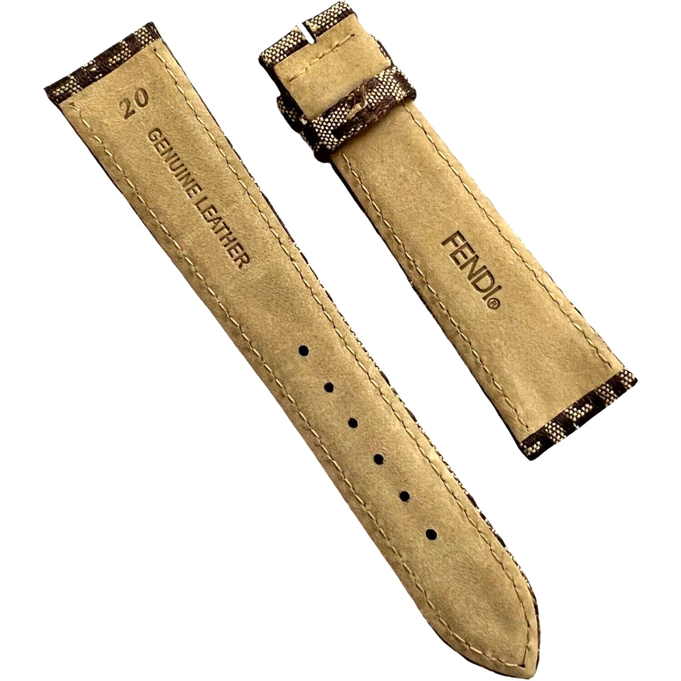 FENDI - PULSERA - CUERO GENUINO Y FÁBRICA - 20x16MM - BEIGE Foto 2 de 2