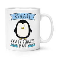Beware VerrüCkte Pinguin Mann 284Ml Becher Tasse - Lustig Tiere