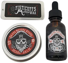 GBS Bay Rum Beard Oil Beard Balm and Mustache Wax Pack