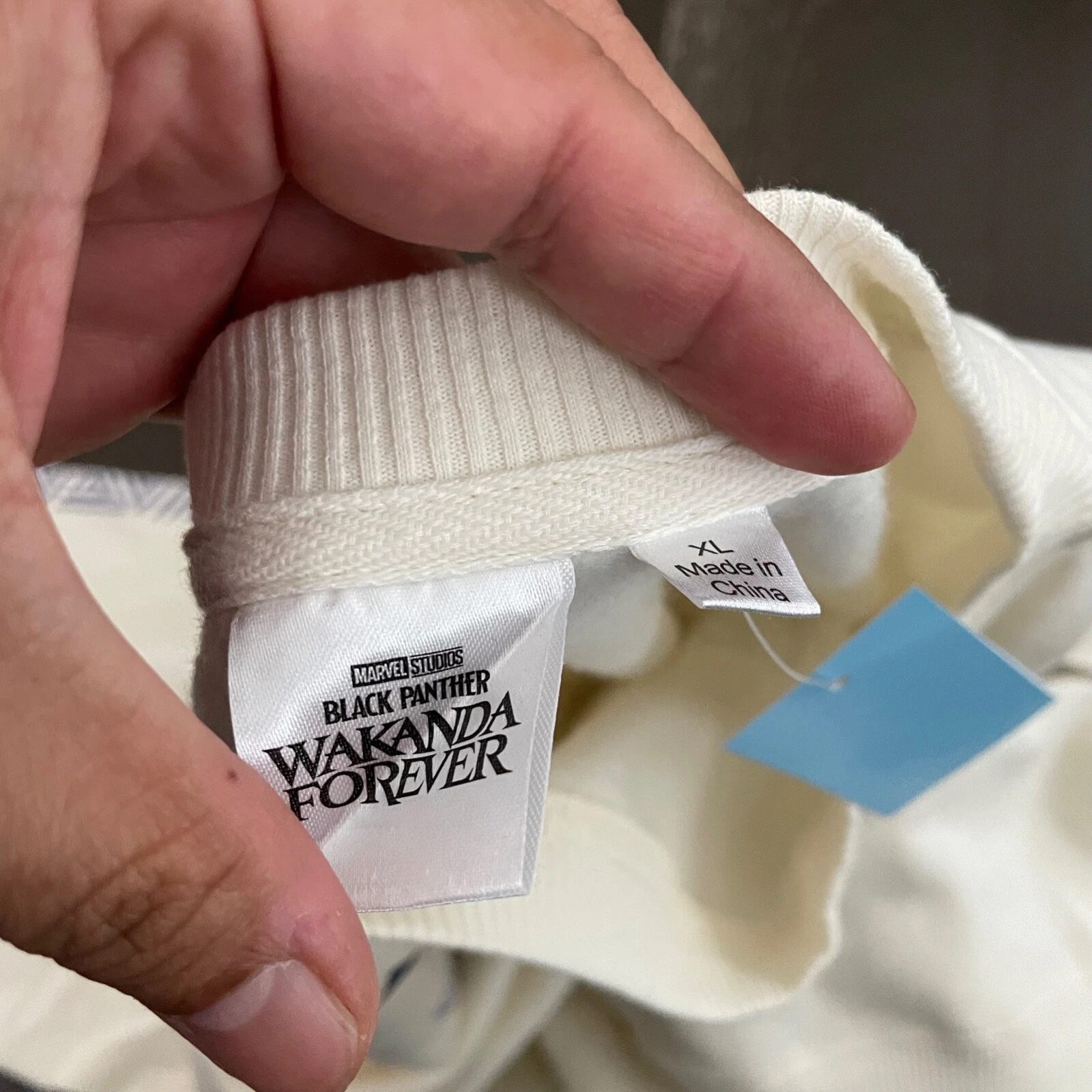 OFF WHITE Felpa Pantera Nera Adulto XL Wakanda Forever Pullover Film Casual