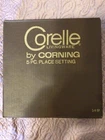 Vintage Sealed Box Corelle Corning 5pc Place Setting Butterfly Gold Livingware
