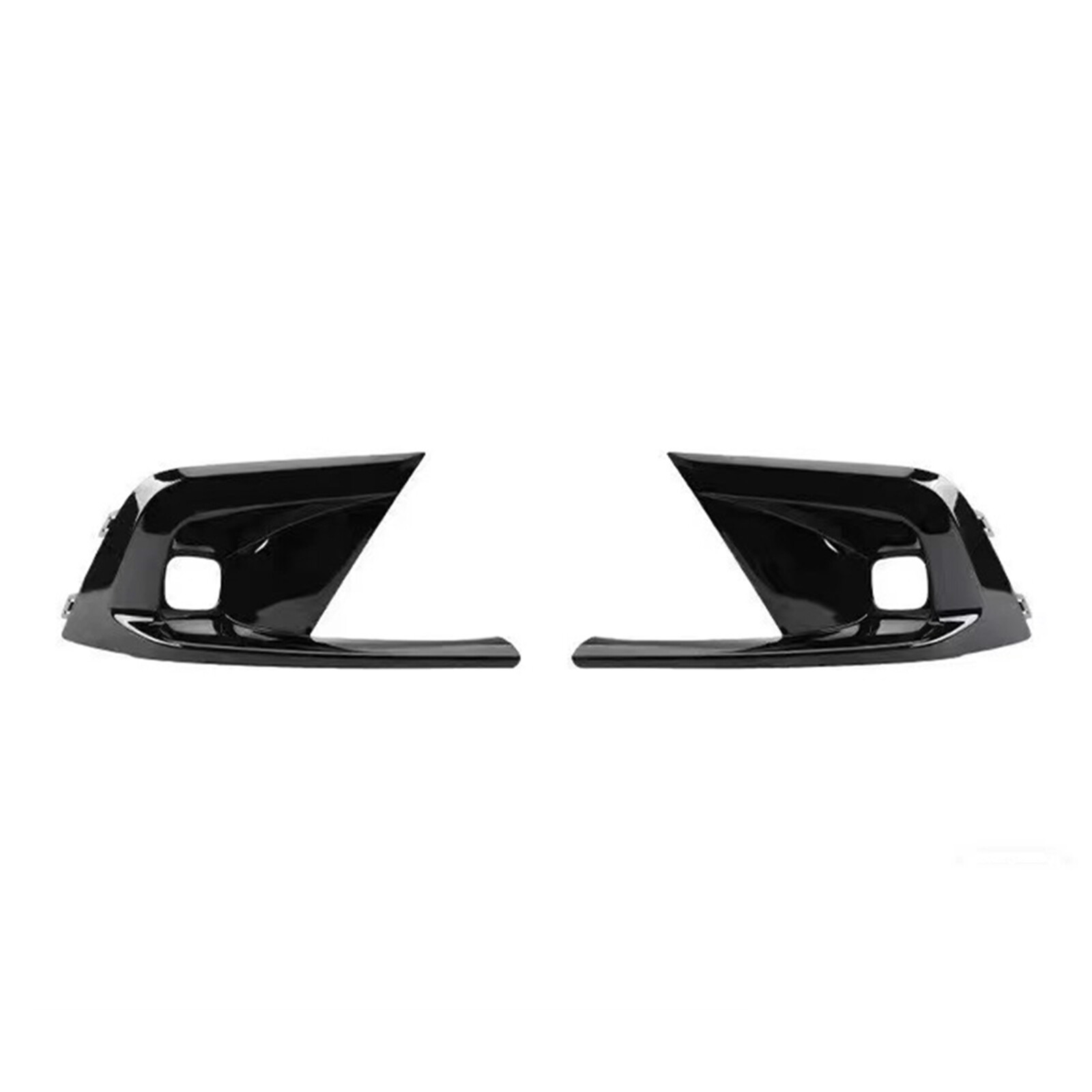 Front Bumper Fog Light Cover Gloss Black Trim For Civic 11th 2022-2024