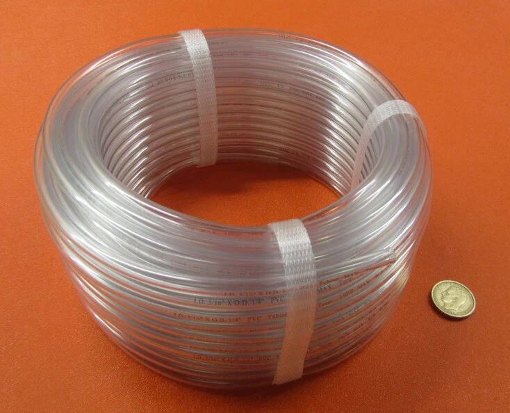 PVC Tubing, Clear, 1/4" OD x 3/16" ID x 1/32" Wall x 100 Foot Coil - Image 4 of 4