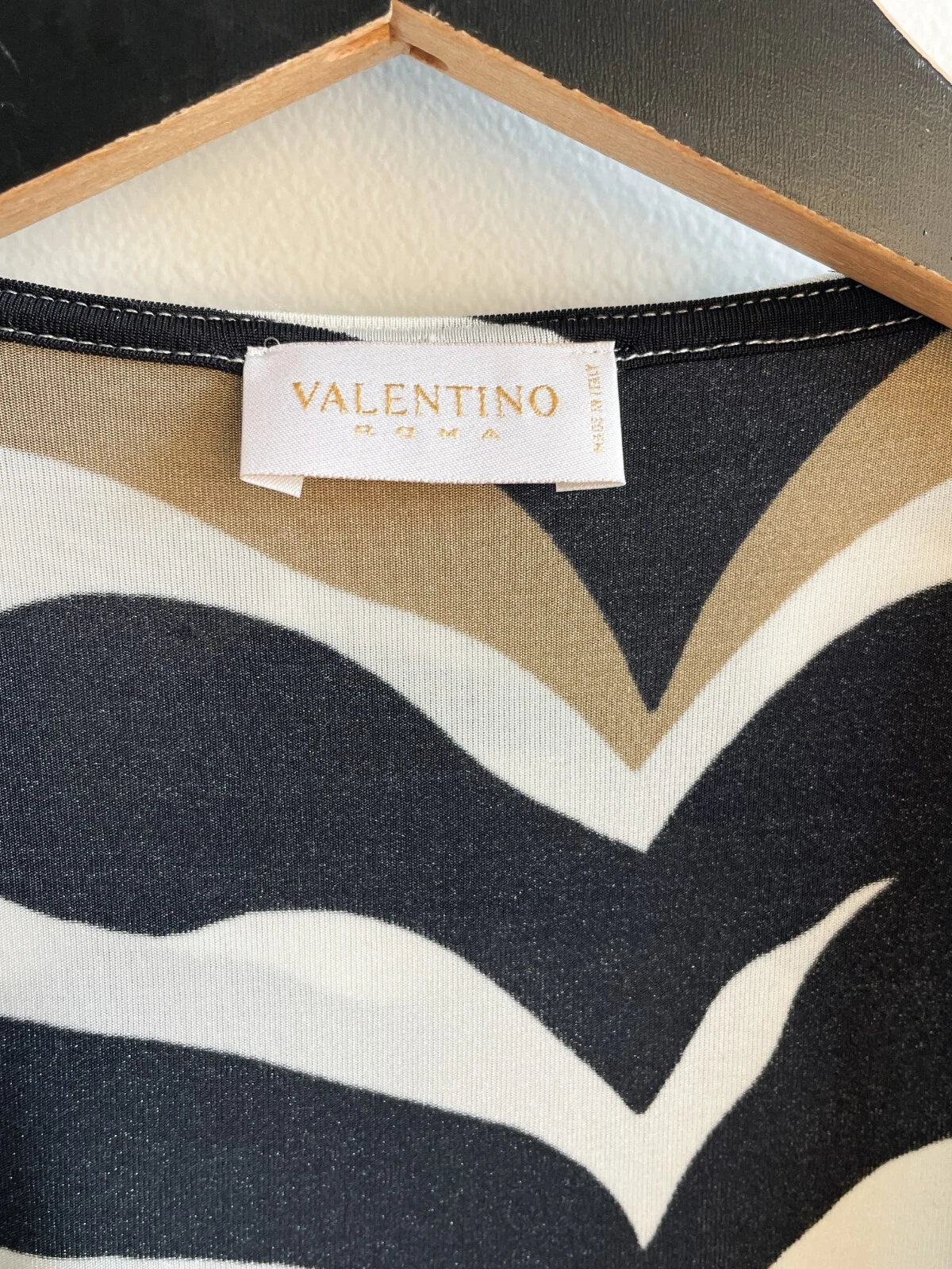 Abito Valentino anni 2000 stampa zebrata bianco e nero Taglia M (44IT)