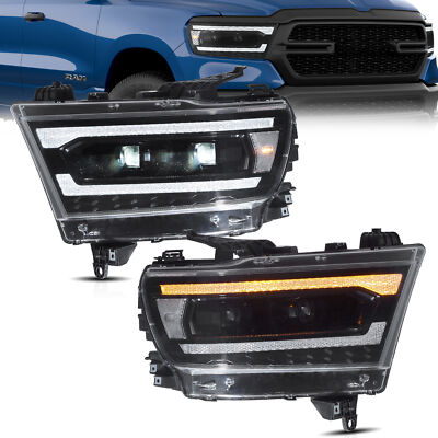 Clear VLAND FULL LED Headlights W/Startup Animation For 2019-2024 Dodge Ram 1500