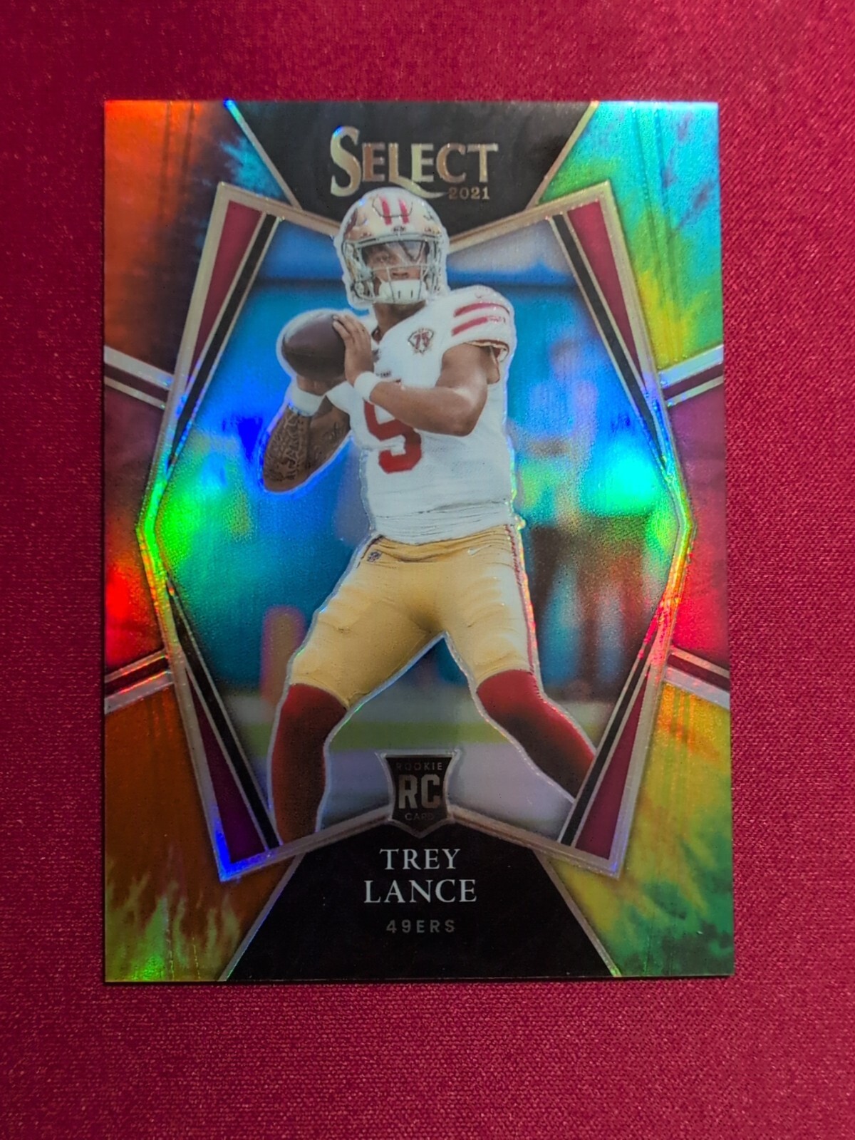 TREY LANCE RC TIE DYE #145 16/25 2021 SELECT SAN FRANCISCO NINERS ROOKIE SP