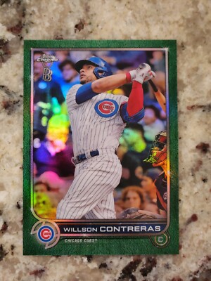 2022 Topps Chrome Ben Baller Edition Green Refractor /99 Willson Contreras #136