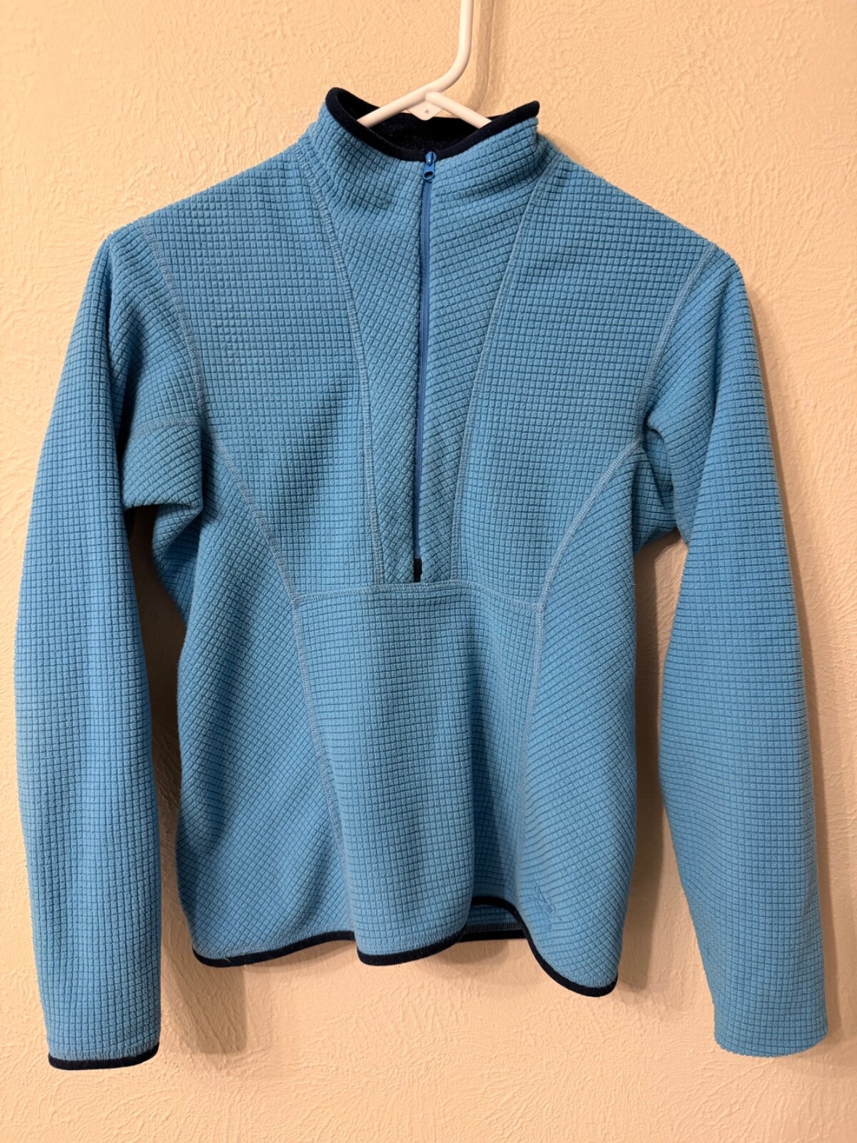 Maglione donna vintage Arc'teryx waffle pile blu 1 2 zip Polartec Y2K