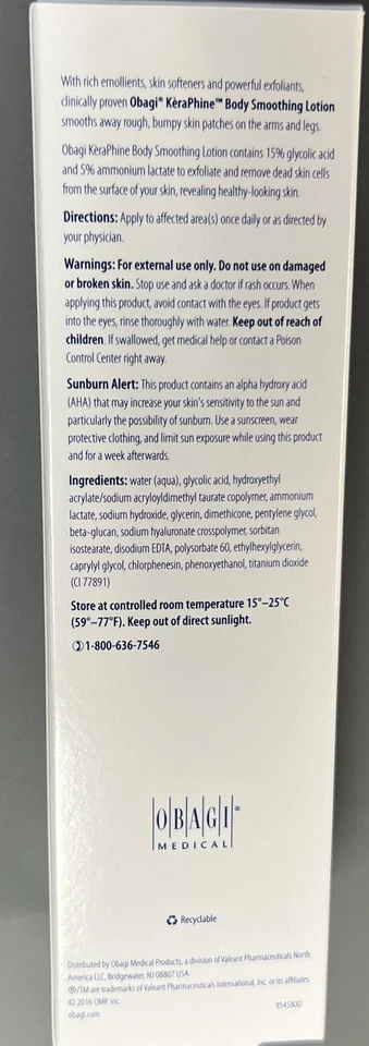 Loción suavizante corporal Obagi Medical KeraPhine. 6,7 OZ nueva Foto 2 de 4