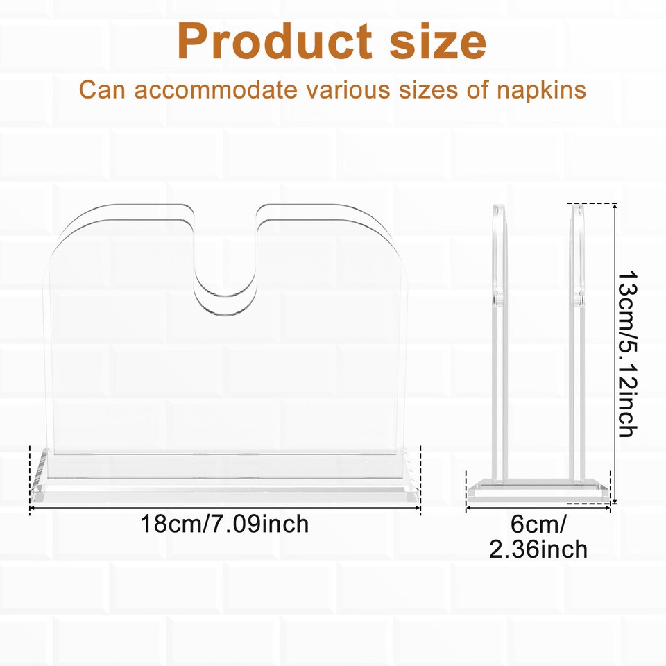 Napkin Holder Acrylic Paper Napkin Stand Cocktail Napkin Holder Decor